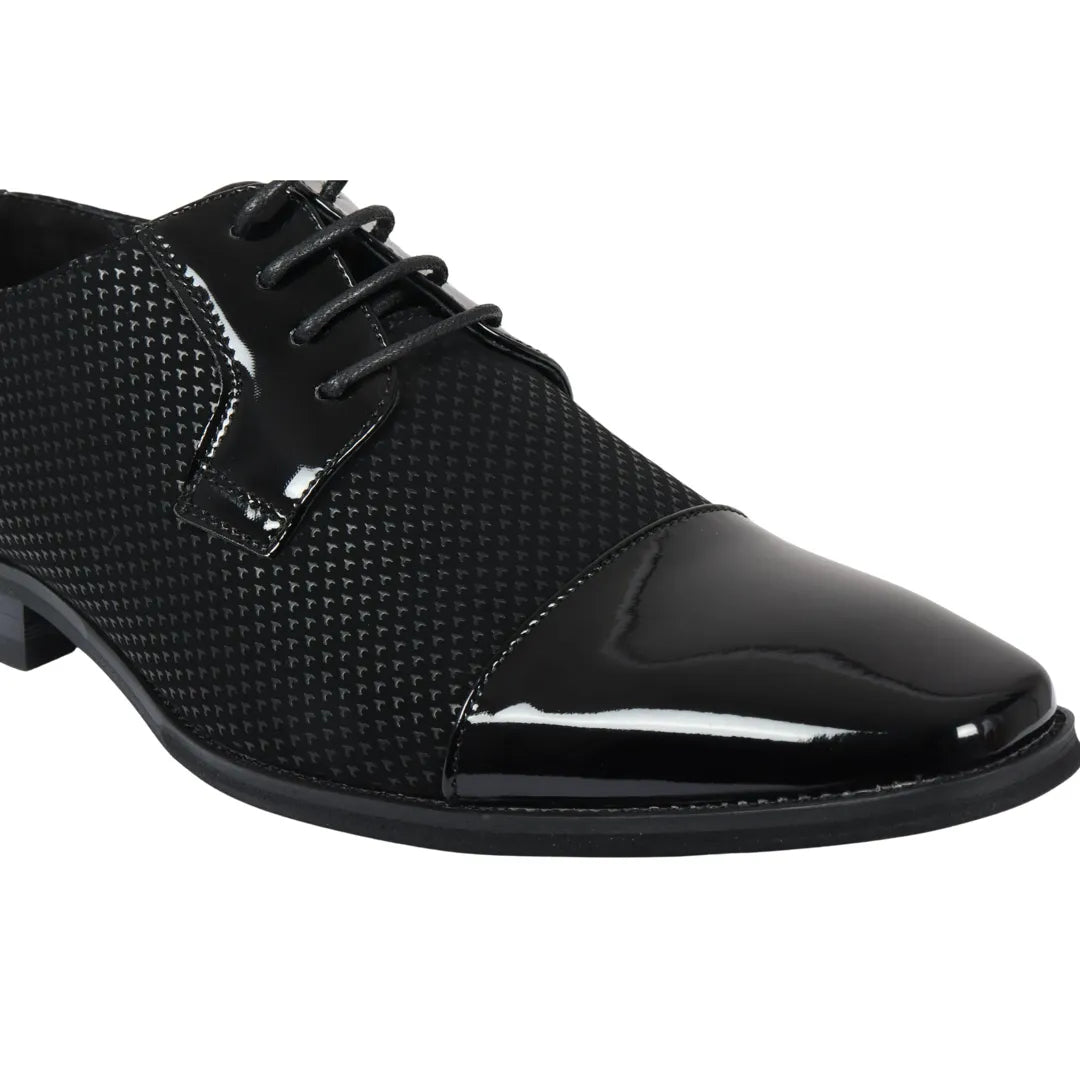 Men's Black Derby Shoes | Lace-Up Formal Footwear.