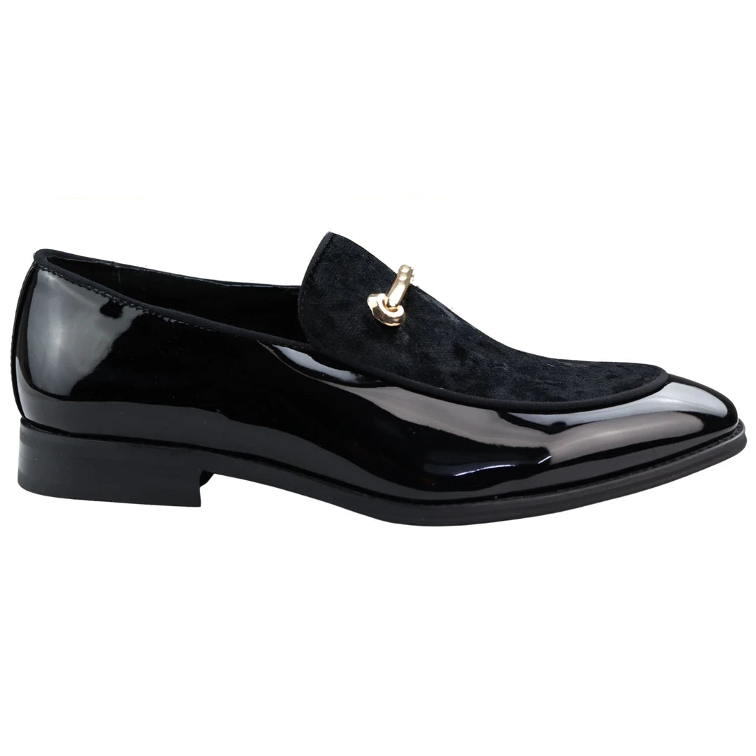 Velvet Moccasin Loafers for Men | Leather Lined Slip-On Formal Shoes.