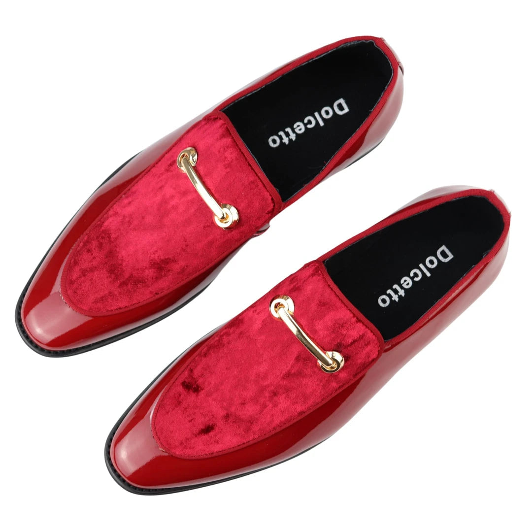 Velvet Moccasin Loafers for Men | Leather Lined Slip-On Formal Shoes.