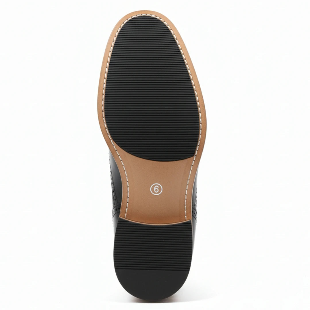 Dolcetto Men’s Wingtip Brogue Ankle Boots – Classic Leather Lace-Up