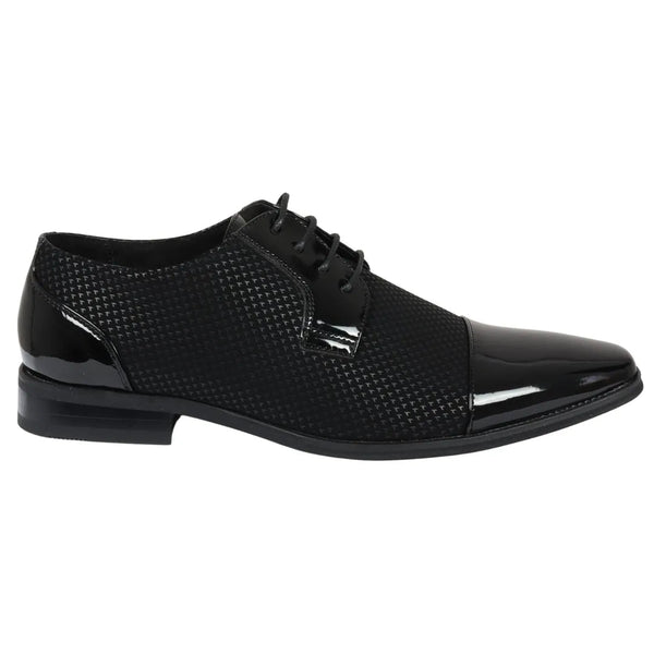 Men's Black Derby Shoes | Lace-Up Formal Footwear.