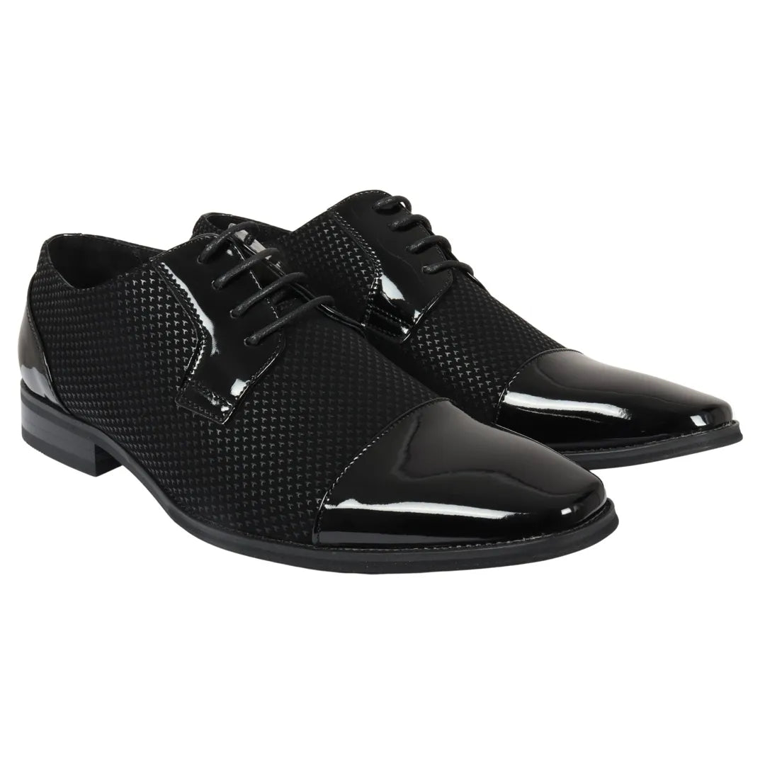 Men's Black Derby Shoes | Lace-Up Formal Footwear.