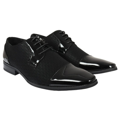 Men's Black Derby Shoes | Lace-Up Formal Footwear.