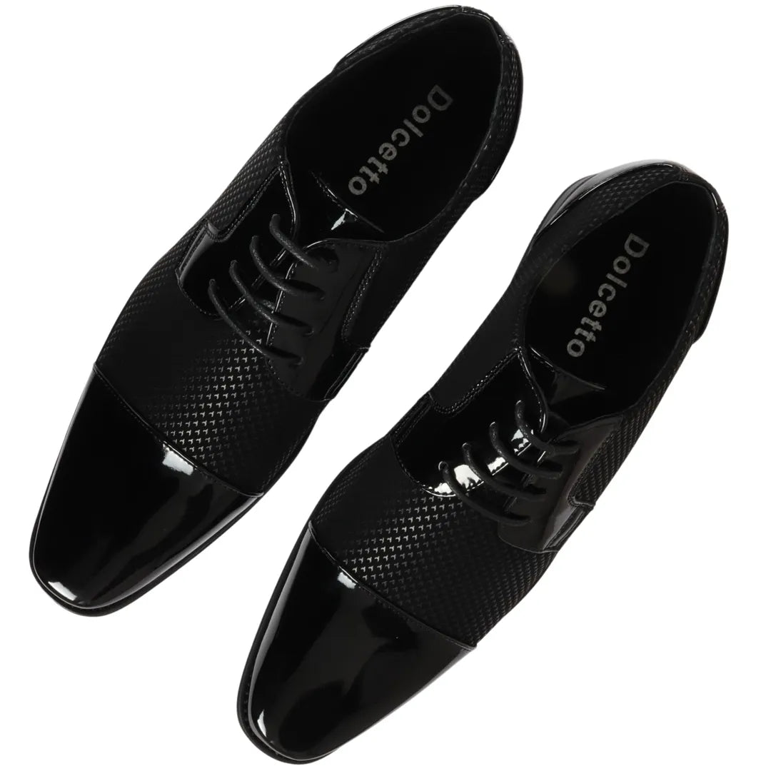 Men's Black Derby Shoes | Lace-Up Formal Footwear.