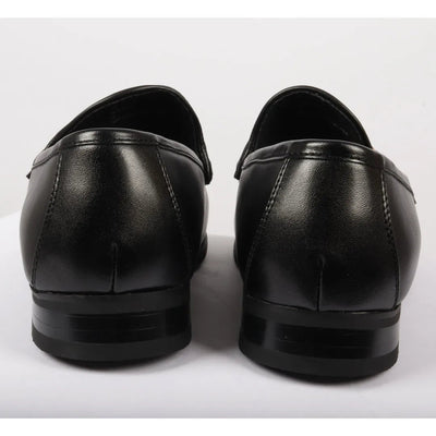 Men's Gold Buckle Loafers | Leather Lined Slip-On Shoes.