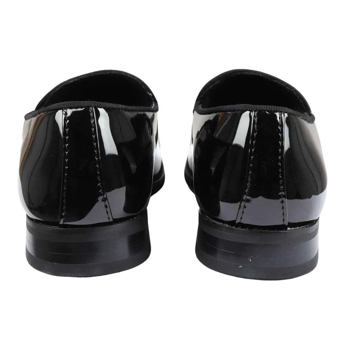 Men's Patent Loafers with Velvet Tassels | Slip-On Formal Shoes.