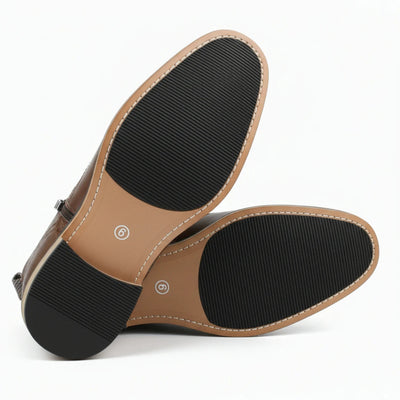 Dolcetto Men’s Wingtip Brogue Ankle Boots – Classic Leather Lace-Up